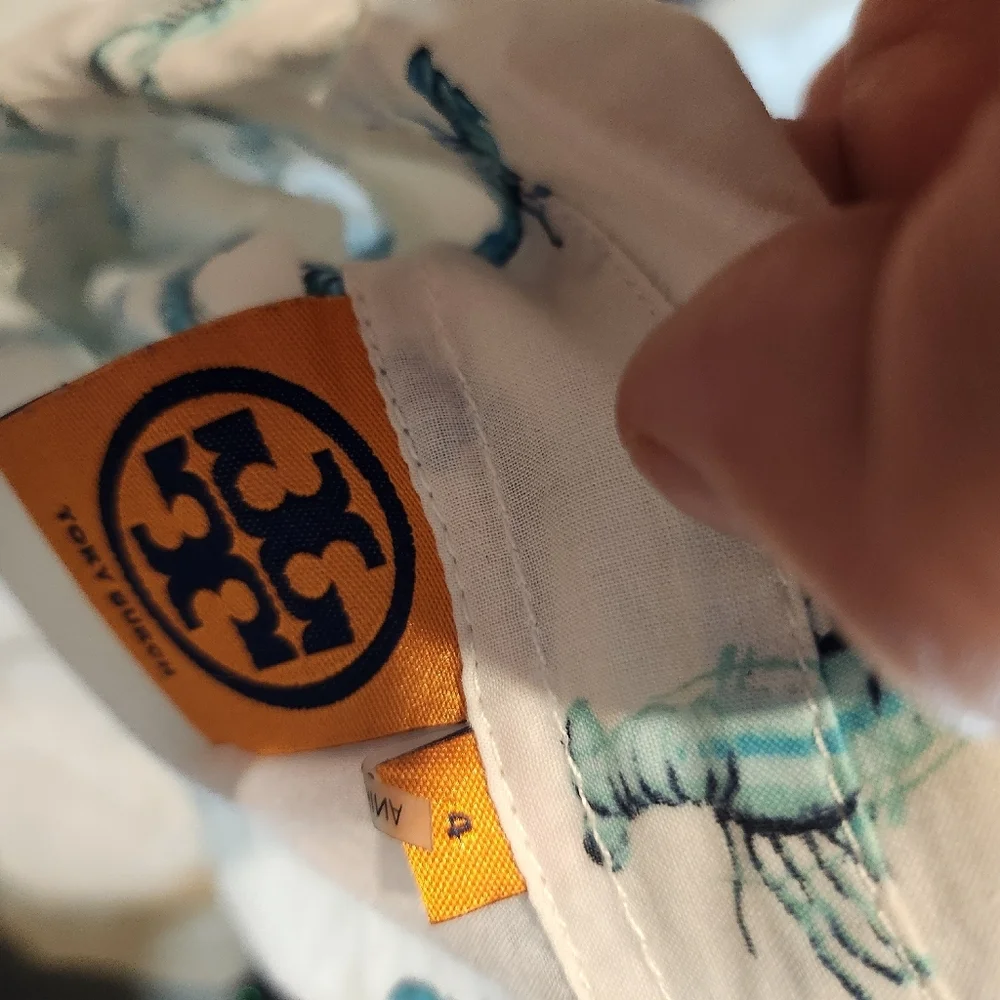 TORY BURCH Brigitte Lobster Voile Blouse size 4